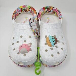 NWT Squishmallows Crocs Classic Clog - White - Jibbitz Men's Size 13